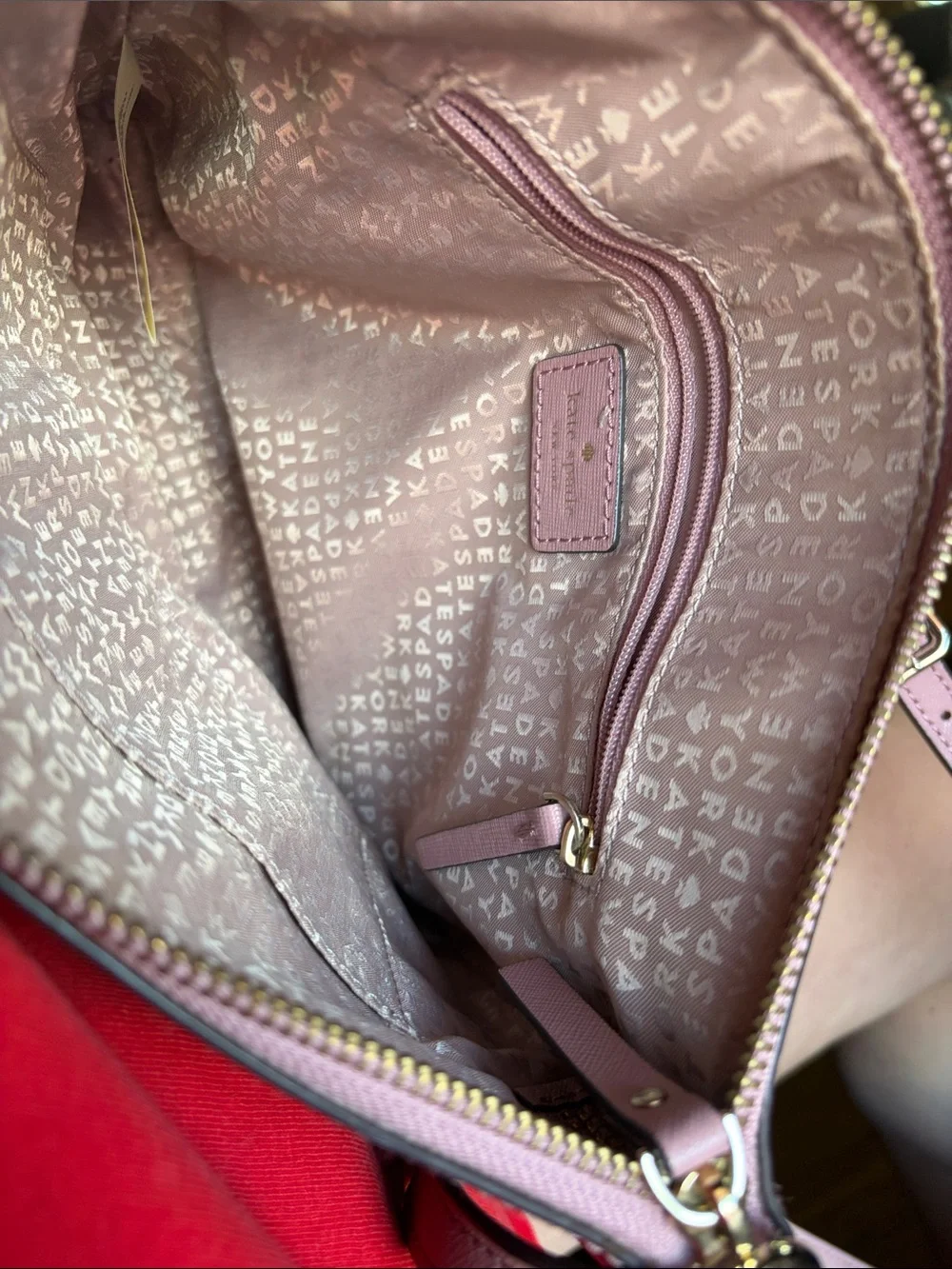 Kate Spade♠️ Mauve Pink Saffiano Crossbody Bag with Gold Hardware